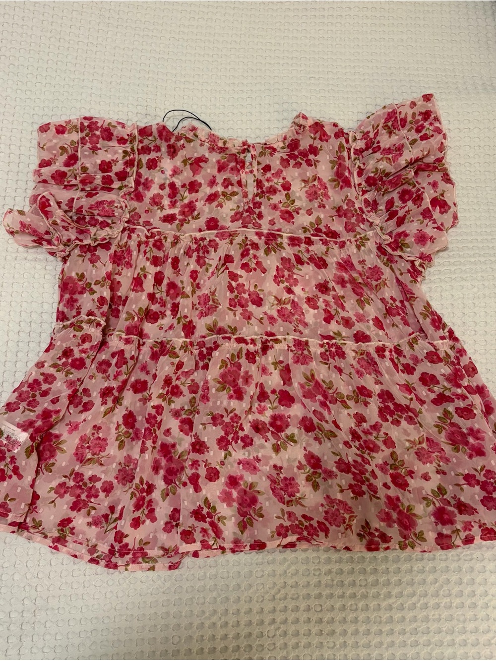 Floral Ruffle Top - Picture 2 of 2